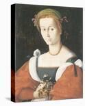 A Lady With A Nosegay-Francesco Ubertini Bacchiacca-Stretched Canvas