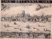 Panorama of London, 1629-Francesco Valesio-Framed Giclee Print