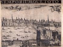 Panorama of London, 1629-Francesco Valesio-Framed Giclee Print