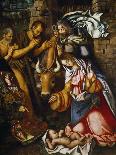 La Vierge et l'Enfant entre saint Jean-Baptiste et saint Sébastien-Francesco Zaganelli-Mounted Giclee Print