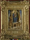 La Vierge et l'Enfant entre saint Jean-Baptiste et saint Sébastien-Francesco Zaganelli-Framed Premier Image Canvas