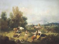 Landscape with Young Shepherdesses-Francesco Zuccarelli-Giclee Print
