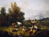 A Pastoral Scene with Cowherds, C.1750-Francesco Zuccarelli-Giclee Print