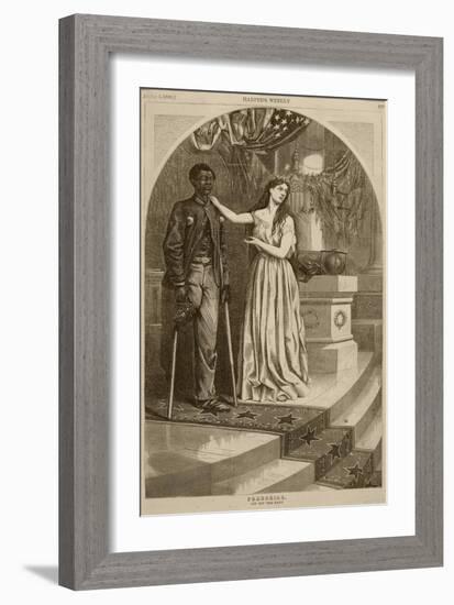 Franchise, from Harper's Weekly, August 5, 1865-Thomas Nast-Framed Giclee Print