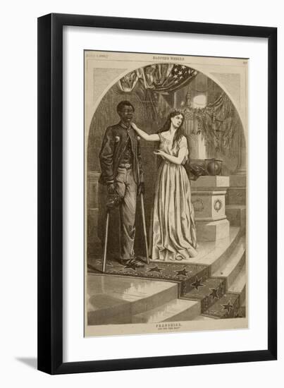 Franchise, from Harper's Weekly, August 5, 1865-Thomas Nast-Framed Giclee Print