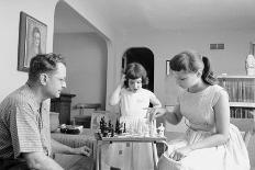 Colonel John Paul Stapp at Home Playing Chess with His Family, Dayton, Oh, 1959-Franci Miller-Framed Photographic Print