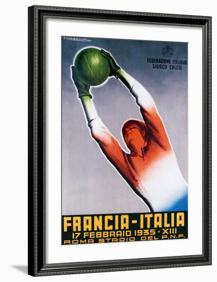 Francia-Italia Football, 1935-T^ Corbella-Framed Giclee Print