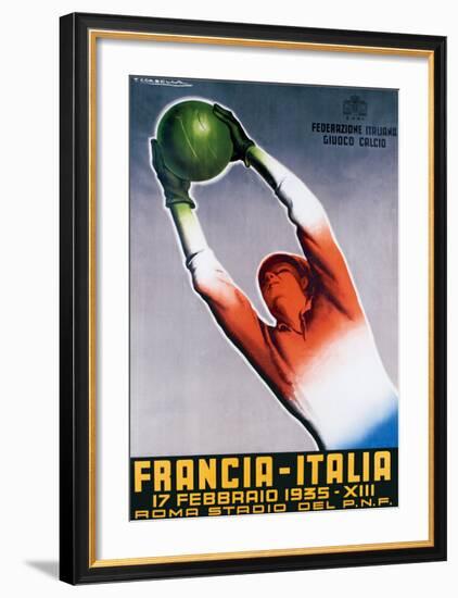 Francia-Italia Football, 1935-T^ Corbella-Framed Giclee Print