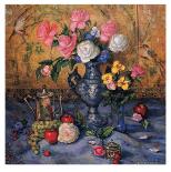 Roses with Temple Jar-Francie Botke-Art Print