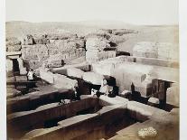 An excavated temple at the foot of the Sphinx, Giza, Egypt, 4th March 1862-Francis Bedford-Photographic Print