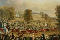 A Hawking Party Setting Out from the Steps of a Country House, 1828-Francis Calcraft Turner-Framed Giclee Print