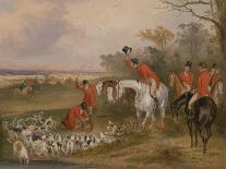 A Hawking Party Setting Out from the Steps of a Country House, 1828-Francis Calcraft Turner-Framed Giclee Print