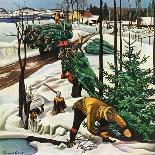 "Harvesting Christmas Trees,"December 1, 1942-Francis Chase-Giclee Print
