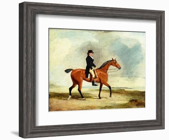 Francis Const on His Bay Hunter Riding Near the Sea, 1806-Benjamin Marshall-Framed Giclee Print