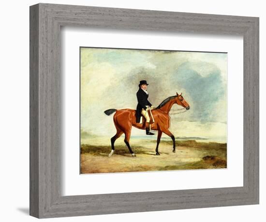 Francis Const on His Bay Hunter Riding Near the Sea, 1806-Benjamin Marshall-Framed Giclee Print