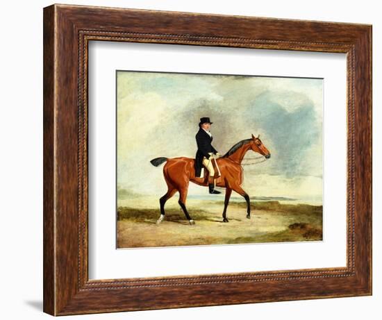 Francis Const on His Bay Hunter Riding Near the Sea, 1806-Benjamin Marshall-Framed Giclee Print