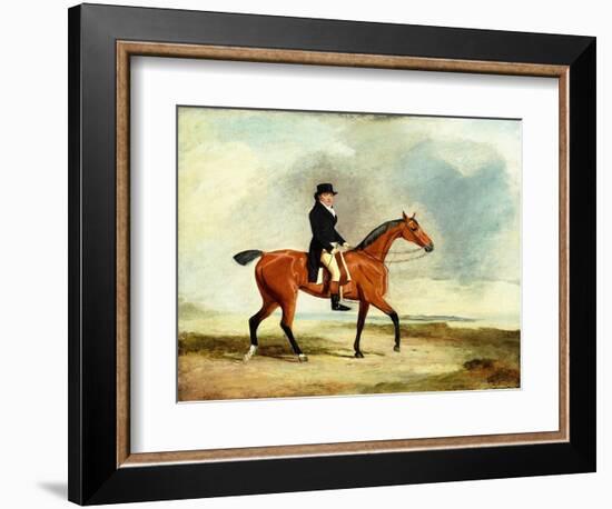 Francis Const on His Bay Hunter Riding Near the Sea, 1806-Benjamin Marshall-Framed Giclee Print