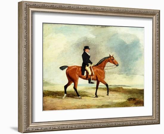 Francis Const on His Bay Hunter Riding Near the Sea, 1806-Benjamin Marshall-Framed Giclee Print