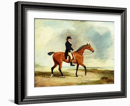 Francis Const on His Bay Hunter Riding Near the Sea, 1806-Benjamin Marshall-Framed Giclee Print