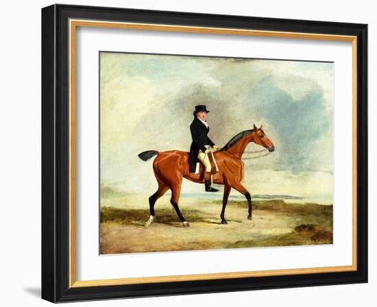 Francis Const on His Bay Hunter Riding Near the Sea, 1806-Benjamin Marshall-Framed Giclee Print