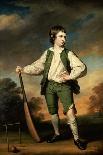 The Young Cricketer: Portrait of Lewis Cage, Full-Length, in a Green Waistcoat and Breeches-Francis Cotes-Giclee Print