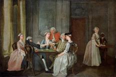 Playing at Quadrille, 1740-50 (Oil on Canvas)-Francis Hayman-Giclee Print