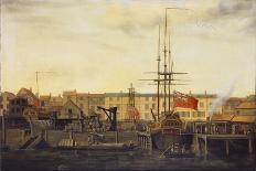 A Dockyard at Wapping-Francis Holman-Giclee Print