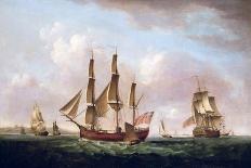 The East India Company's Ship Bridgewater Successfully Defending Her Cargo from an Attack-Francis Holman-Giclee Print