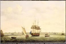 A Dockyard at Wapping-Francis Holman-Framed Giclee Print