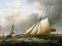 A Seascape with Men-Of-War and Small Craft-Francis Holman-Giclee Print