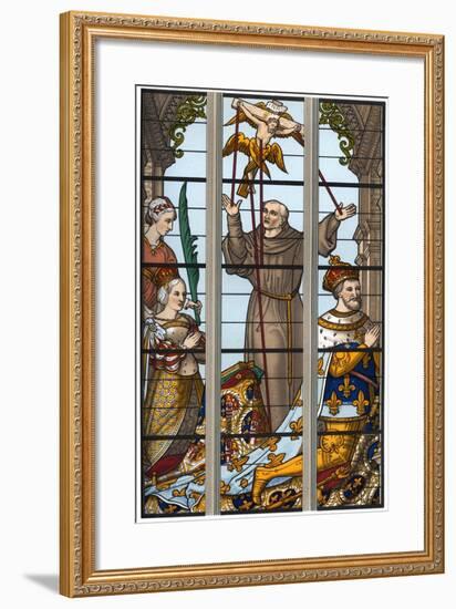 Francis I and Eleonore at their Devotions, 1515-1547-Franz Kellerhoven-Framed Giclee Print