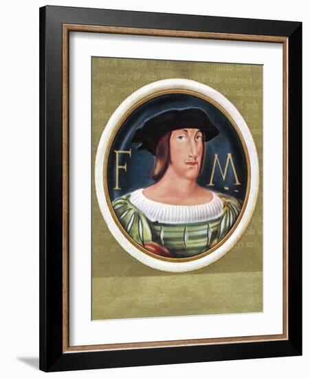 Francis I Portrait of-Jean Clouet-Framed Giclee Print