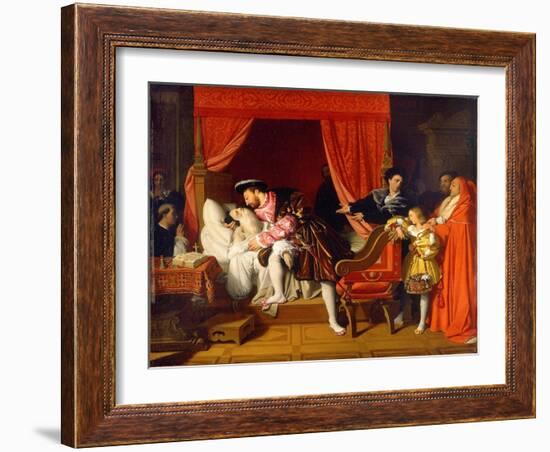 Francis I Receives the Last Breaths of Leonardo Da Vinci-Jean-Auguste-Dominique Ingres-Framed Giclee Print