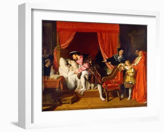 Francis I Receives the Last Breaths of Leonardo Da Vinci-Jean-Auguste-Dominique Ingres-Framed Giclee Print