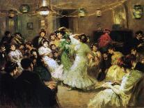 A Flamenco Party at Home, 1908-Francis Luis Mora-Framed Giclee Print