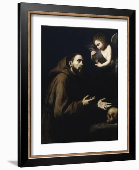 Francis of Assisi and the Angel with the Water Bottle, 1636-1637-José de Ribera-Framed Giclee Print