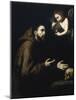Francis of Assisi and the Angel with the Water Bottle, 1636-1637-José de Ribera-Mounted Giclee Print