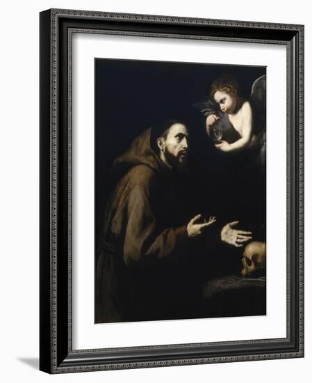 Francis of Assisi and the Angel with the Water Bottle, 1636-1637-José de Ribera-Framed Giclee Print