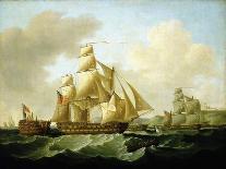 Four British Frigates Capturing Spanish Treasure Transport Ships, Intended to Reinforce France's Wa-Francis Sartorius-Giclee Print