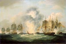 Four British Frigates Capturing Spanish Treasure Transport Ships, Intended to Reinforce France's Wa-Francis Sartorius-Giclee Print