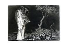 Alla Va Eso (There it Goes), Plate 66 of 'Los Caprichos', Late 18th (Colour Engraving)-Francisco de Goya-Giclee Print