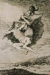 Alla va eso,("This way"),etching No.66 from the "Caprichos",around 1798. .-Francisco de Goya y Lucientes-Giclee Print