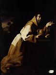 Saint Francis in Meditation, 1635-1640-Francisco de Zurbarán-Giclee Print