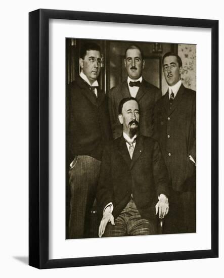 Francisco Madero and Three of His Sons, Gustavo, Gabriel and Evaristo, at the Astor Hotel-Thompson-Framed Giclee Print