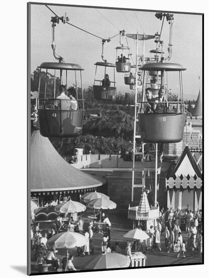 Francisco Pignatari and Girlfriend Barbara Cailleux Visiting Disneyland-Ralph Crane-Mounted Photographic Print