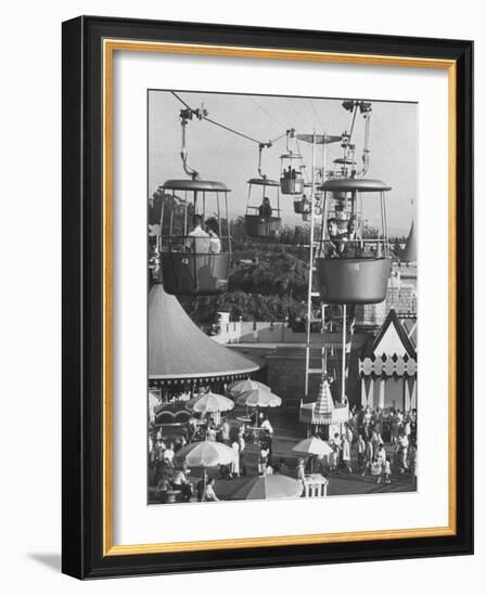 Francisco Pignatari and Girlfriend Barbara Cailleux Visiting Disneyland-Ralph Crane-Framed Photographic Print