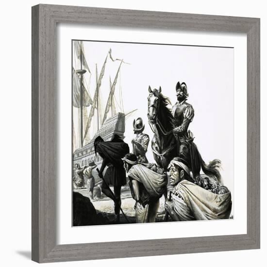 Francisco Pizarro and His Conquistadors-Severino Baraldi-Framed Giclee Print