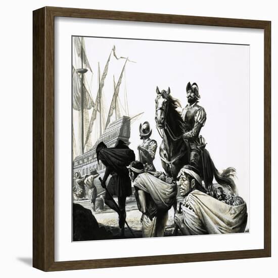 Francisco Pizarro and His Conquistadors-Severino Baraldi-Framed Giclee Print