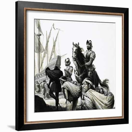 Francisco Pizarro and His Conquistadors-Severino Baraldi-Framed Giclee Print