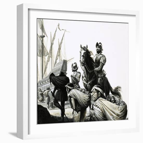 Francisco Pizarro and His Conquistadors-Severino Baraldi-Framed Giclee Print